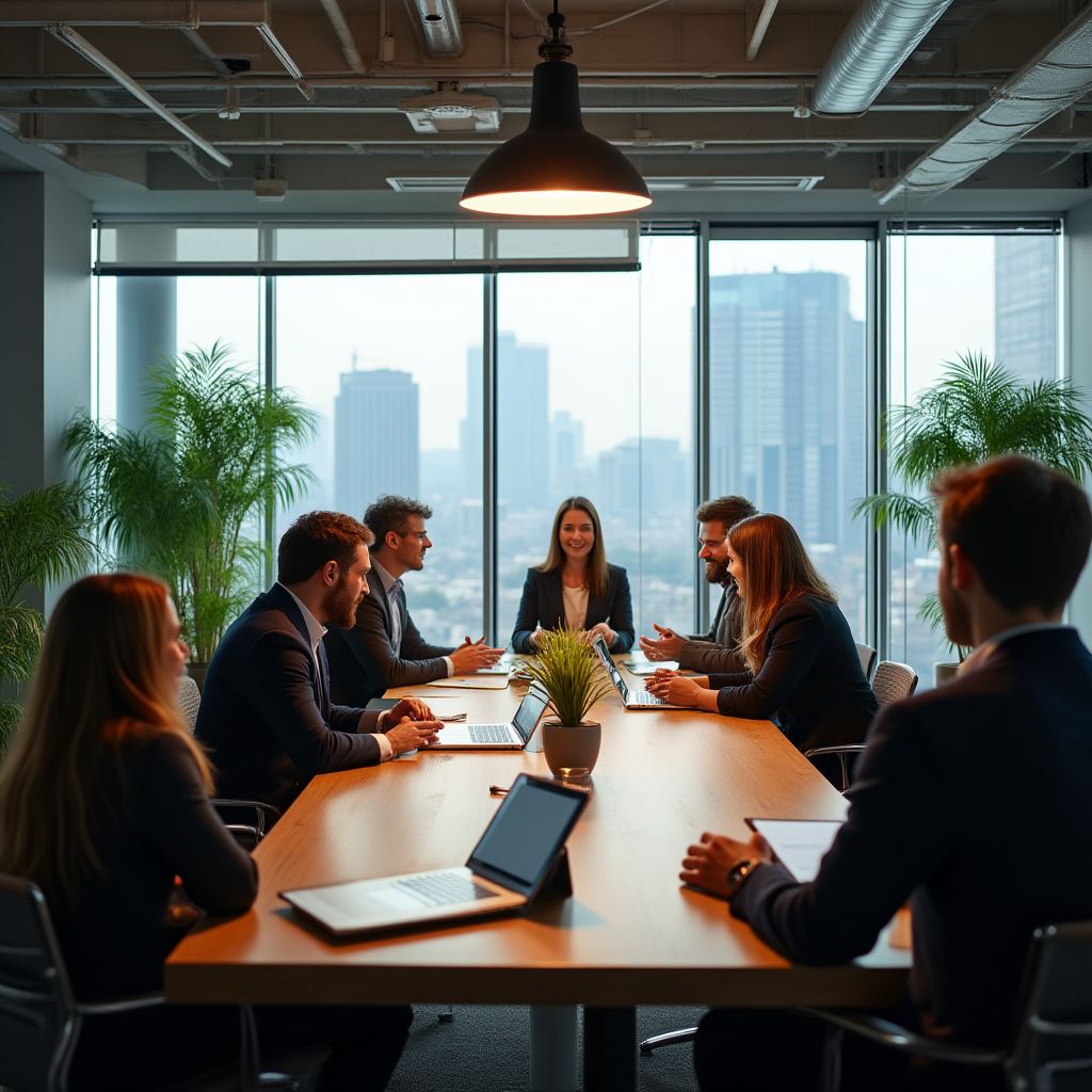 Equipo de InversionesInteligentes en oficina moderna